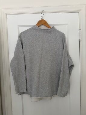 Frank & Eileen HEATHERED GRAY Effie "Capelet” Sweatshirt Size L